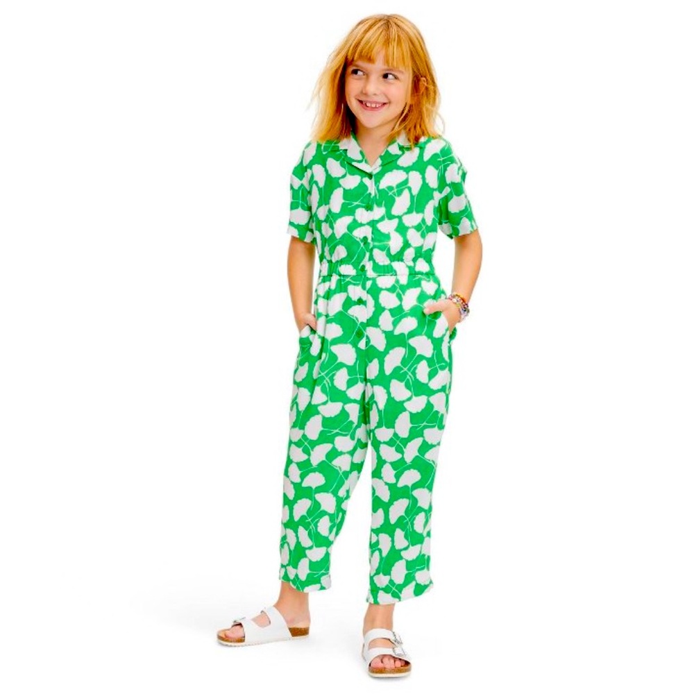 DVF - For Target - Kids Short Sleeve Ginko Green Jumpsuit